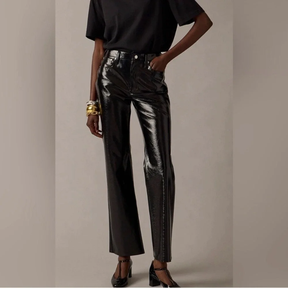 J.‎ Crew Collection Faux Patent leather pants size 27 (BU144) NWT